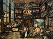 Interior of a Collectors Gallery of Paintings and Objets dArt Cornelis de Baellieur